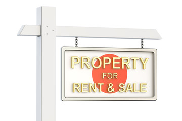 Property for sale and rent in Japan concept. Real Estate Sign, 3