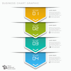 Flow Chart, 4-Step Process #Vector Graphic