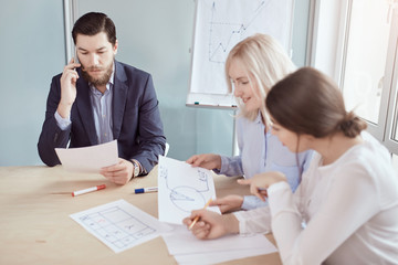 Obraz premium Teamwork Brainstorming Meeting Concept