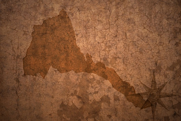 eritrea map on a old vintage crack paper background