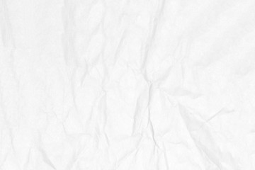 Recycled crumpled white paper texture or paper background for design with copy space for text or image.