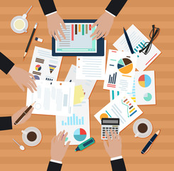 Coworking ofice men vector