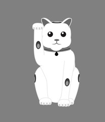 Maneki-Neko Cartoon Vector