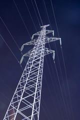 Electricity tower night