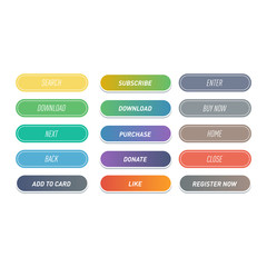 Web buttons vector icons.