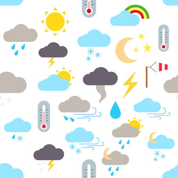 Wheather forecast vector pattern stickers
