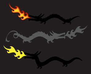 Dragons Spitting Fire