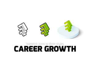 Career growth icon in different style