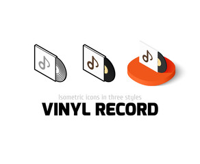 Vinyl record icon in different style