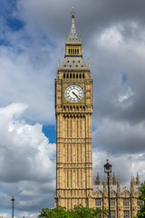 Fototapeta na wymiar Clouds over Big Ben, London, England, United Kingdom