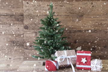 Christmas Tree With Gifts, Snowflakes