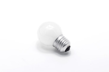 Old light bulb isolated on white background