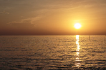 Fototapeta premium Beautiful sunrise from the sea