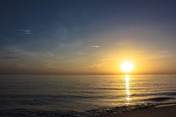 Beautiful sunrise from the sea