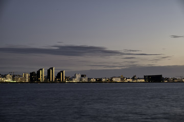 Obraz premium Downtown Reykjavik skyline