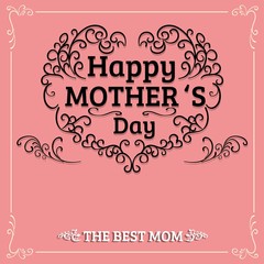 Beautiful Typographical With Hand Drawn Heart For mother's Day v