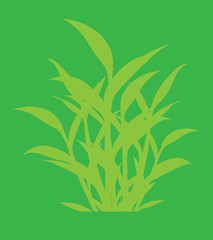 Organic Green Leaves Shapes Background