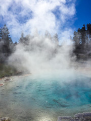 Boiling geyser in Yellowstone