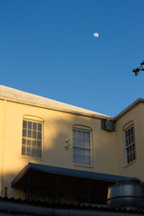 Moon over house