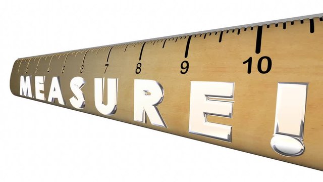 Measure Ruler Results Word Metrics 3d Animation