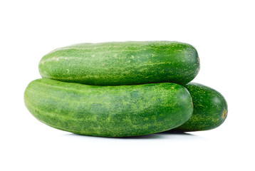 fresh cucumbers isolated on white