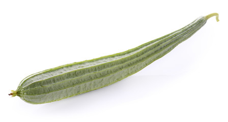 fresh loofah on the white background