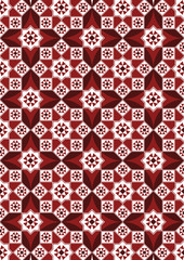 Fototapeta premium Burgundy Arabesque Mosaic Pattern Background