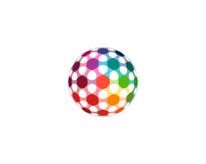 Colorful Dot Sphere Logo