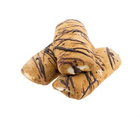 Shortbread biscuits isolated on a white background