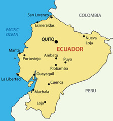  Republic of Ecuador - vector map - 121999245
