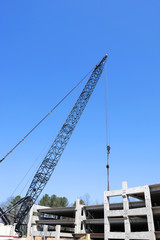 crane at building construction site