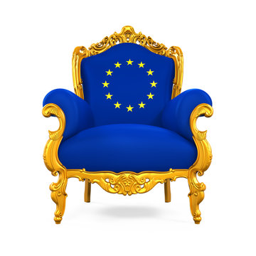 Throne Chair with European Union Flag