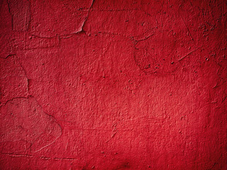 Urban red background - uneven concrete wall