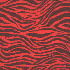 Vintage zebra black and red pattern