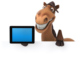 Naklejka premium Fun horse