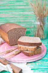 Homemade fresh rye bread
