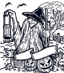 Halloween Hand Drawn Illustration
