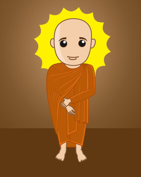 Divine Tibetan Monk Illustration