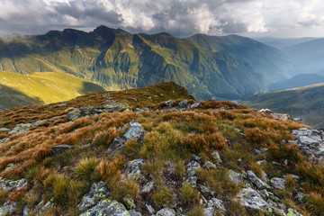 Fototapeta premium Alpine landscape in a cloudy day