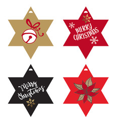 Christmas labels stars