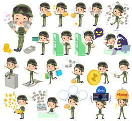 military wear woman money