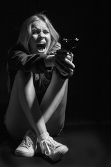 girl with gun