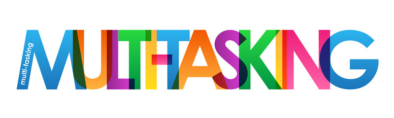 JOB SKILLS Vector Letters Icon - MULTI-TASKING