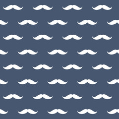 Seamless pattern with Santa Claus mustache for Christmas design