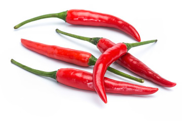 Red chili pepper isolated on a white background