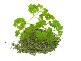 Petersilie, Petroselinum crispum, getrocknet
