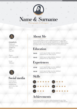 Resume and cv vector template.