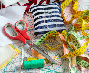 sewing supplies, tools