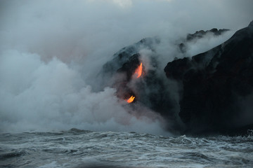 Fototapeta na wymiar lava in hawaii