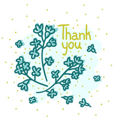 Floral thank you card